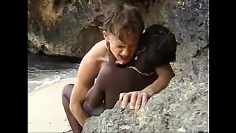 African Teen Enjoys Riding And Anal Sex On The Beach