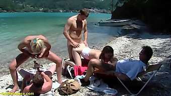 Group Sex And Cock Play In Public