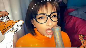 Brazilian Camgirl Velma'S Deep Throat And Big Tits In Scooby Doo Porn Video