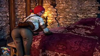 Der Triss Merigold Des Hexers In Einem 3d-Spiel-Porno-Erlebnis